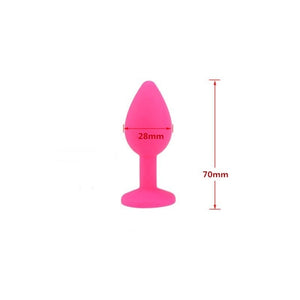 Silicone Anal Plug with Crystal Jewelry Butt Plug No Vibration Anal Sex Toys for Men Woman Gay Masturbation 4 Colors