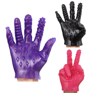Sex Product for Male Female MassageTool Soft Flirting Massage Glove Men Ribbed Teasing Gloves