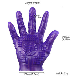 Sex Product for Male Female MassageTool Soft Flirting Massage Glove Men Ribbed Teasing Gloves