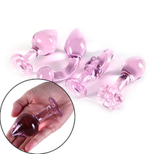 Load image into Gallery viewer, Down To Please Pink Glass Anal Plug