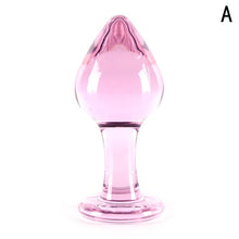 Load image into Gallery viewer, Down To Please Pink Glass Anal Plug