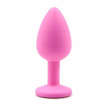 Load image into Gallery viewer, Silicone Anal Plug with Crystal Jewelry Butt Plug No Vibration Anal Sex Toys for Men Woman Gay Masturbation 4 Colors