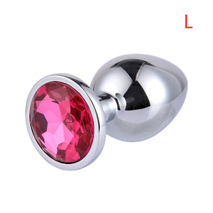 Metal Anal Plug With Diamond