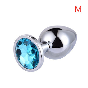 Metal Anal Plug With Diamond