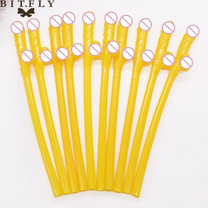 10 Pcs Penis Straws