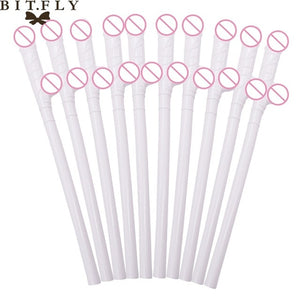 10 Pcs Penis Straws