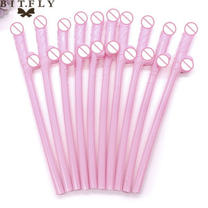 10 Pcs Penis Straws