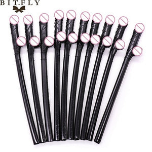 10 Pcs Penis Straws