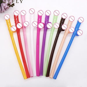 10 Pcs Penis Straws