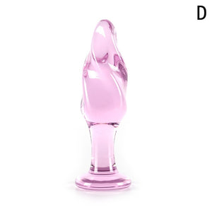 Down To Please Pink Glass Anal Plug